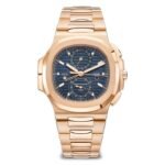 41mm Travel Time Chrono 18k Rose Gold Blue Dial