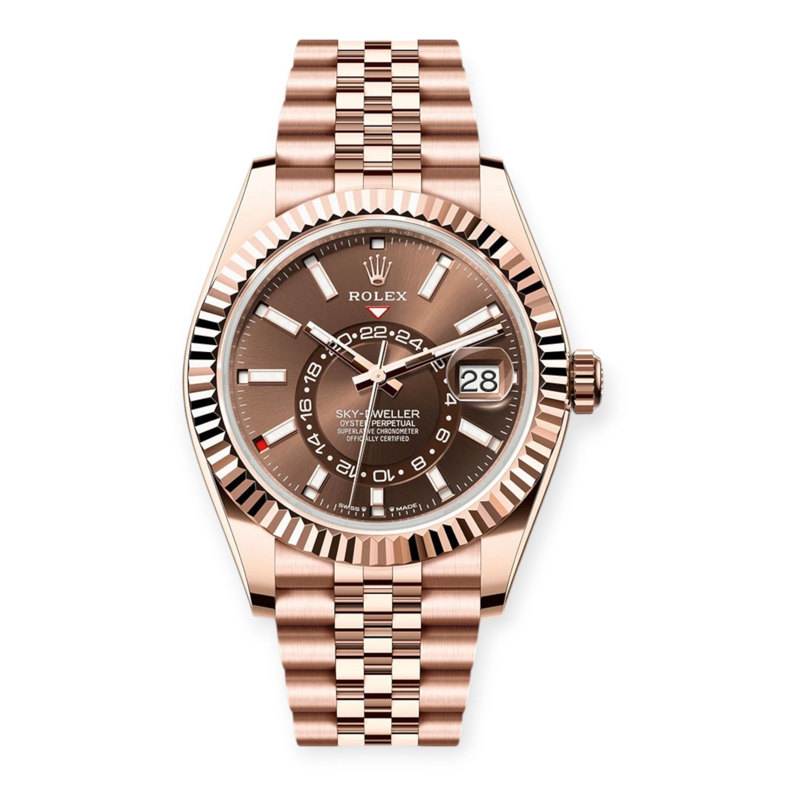 336935choij-Photoroom.jpg Rolex Everose Gold Sky-Dweller 336935 Chocolate Index Dial On a Jubilee Bracelet - Image 1