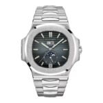 41mm Annual Calendar Moon Phase Steel Blue-Gray Dial