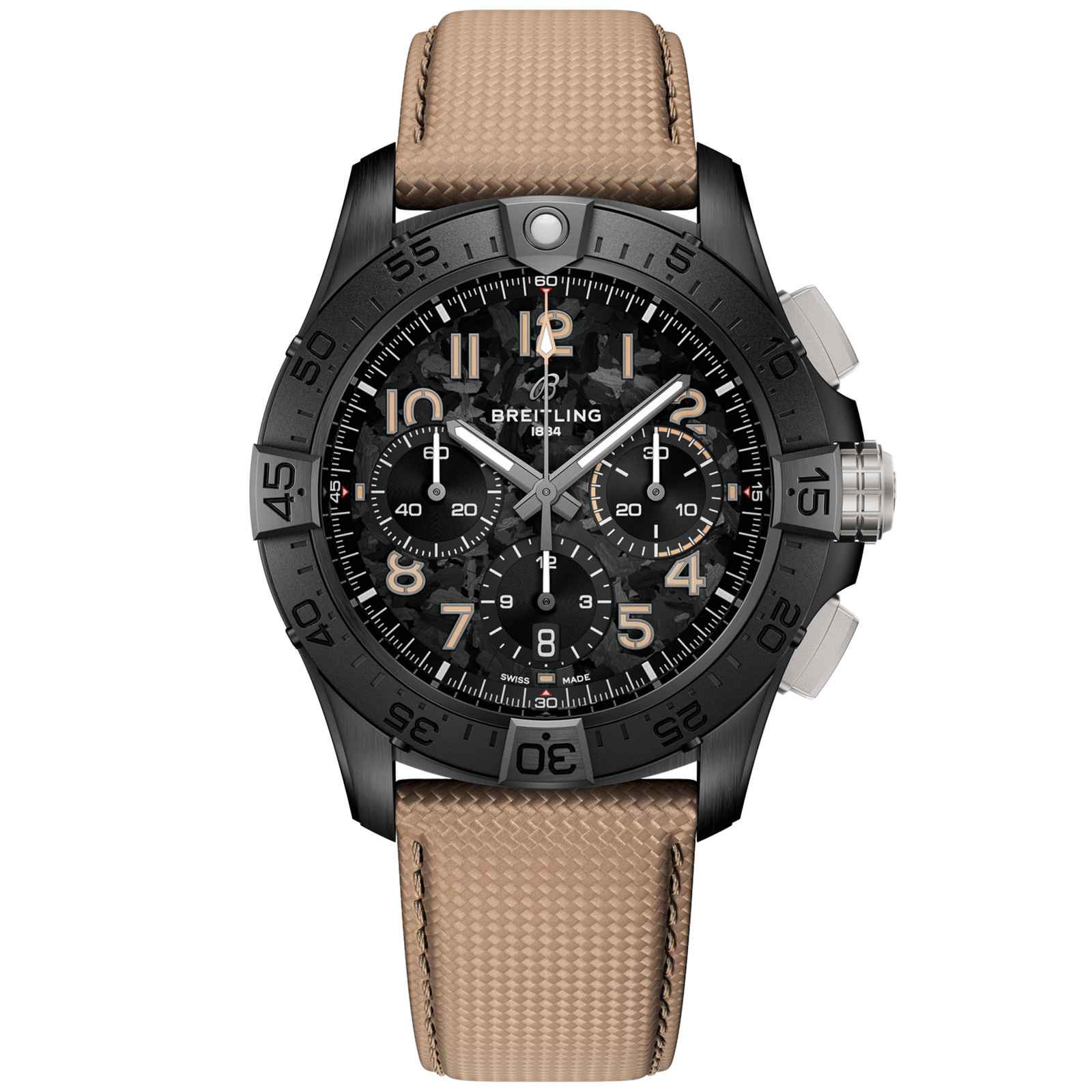 Avenger_Avenger42_SB0146101B1X1_CeramicCarbonLeather_Soldier-scaled-1.png Avenger B01 Chronograph 42 Night Mission SB0146101B1X1 - Image 1