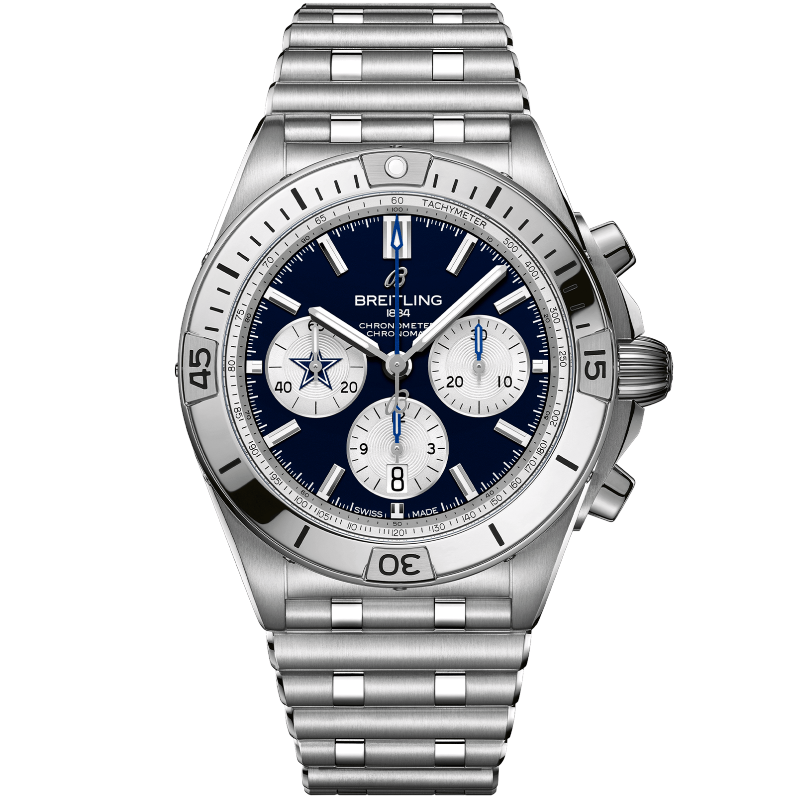 Chronomat_B0142_AB01342B1C1A1_STEEL_DALLAS_COWBOYS_DIGITAL-scaled-1.png Chronomat B01 42 NFL Dallas Cowboys Edition AB01342B1C1A1 - Image 1