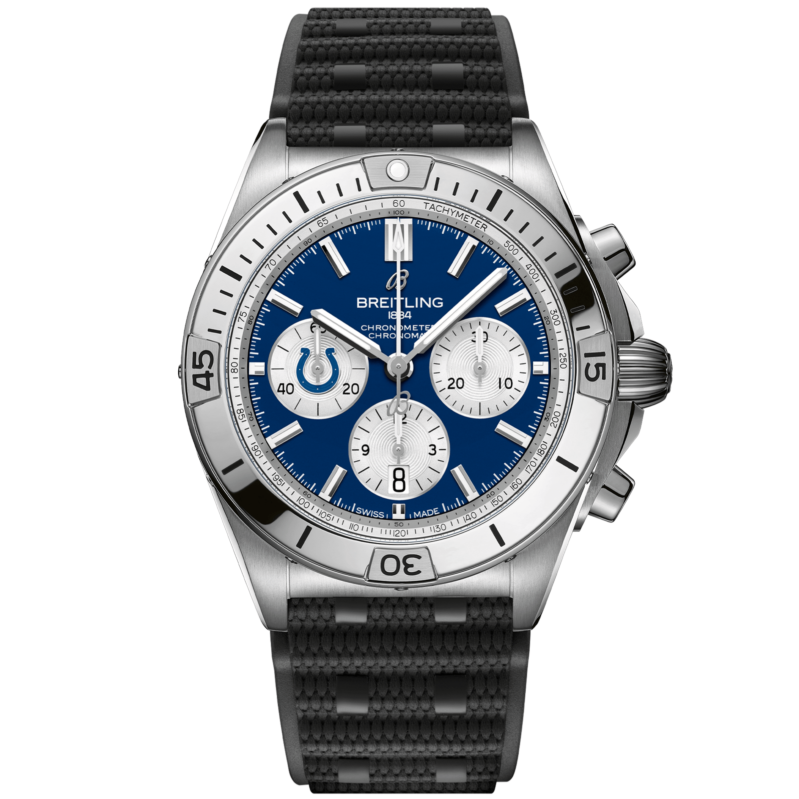 Chronomat_B0142_AB01342B1C2S1_RUBBER_INDIANAPOLIS_COLTS_DIGITAL-scaled-1.png Chronomat B01 42 NFL Indianapolis Colts Edition AB01342B1C2S1 - Image 1
