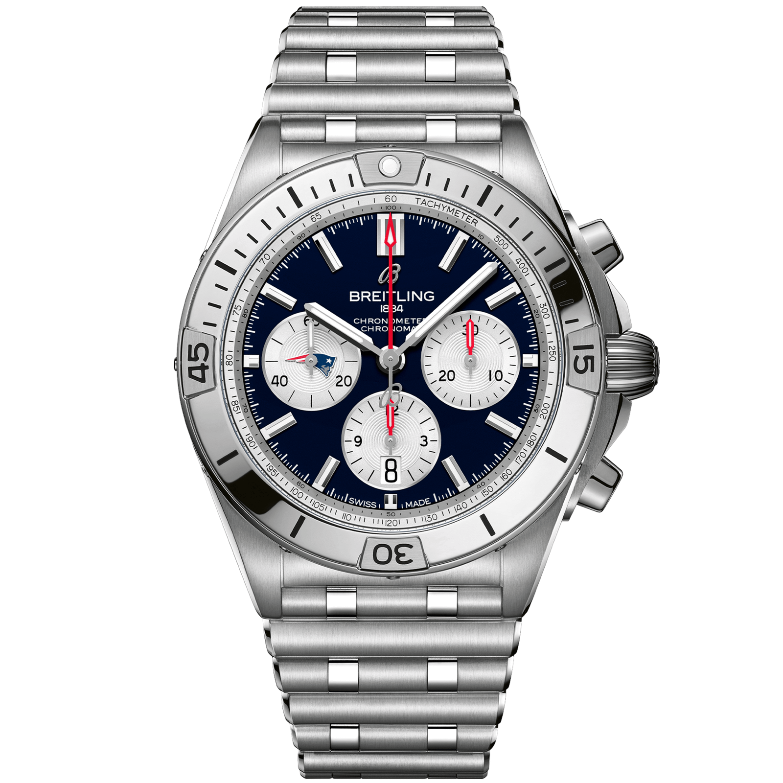 Chronomat_B0142_AB01342B1C7A1_STEEL_NEW_ENGLAND_PATRIOTS_DIGITAL-scaled-1.png Chronomat B01 42 NFL New England Patriots Edition AB01342B1C7A1 - Image 1