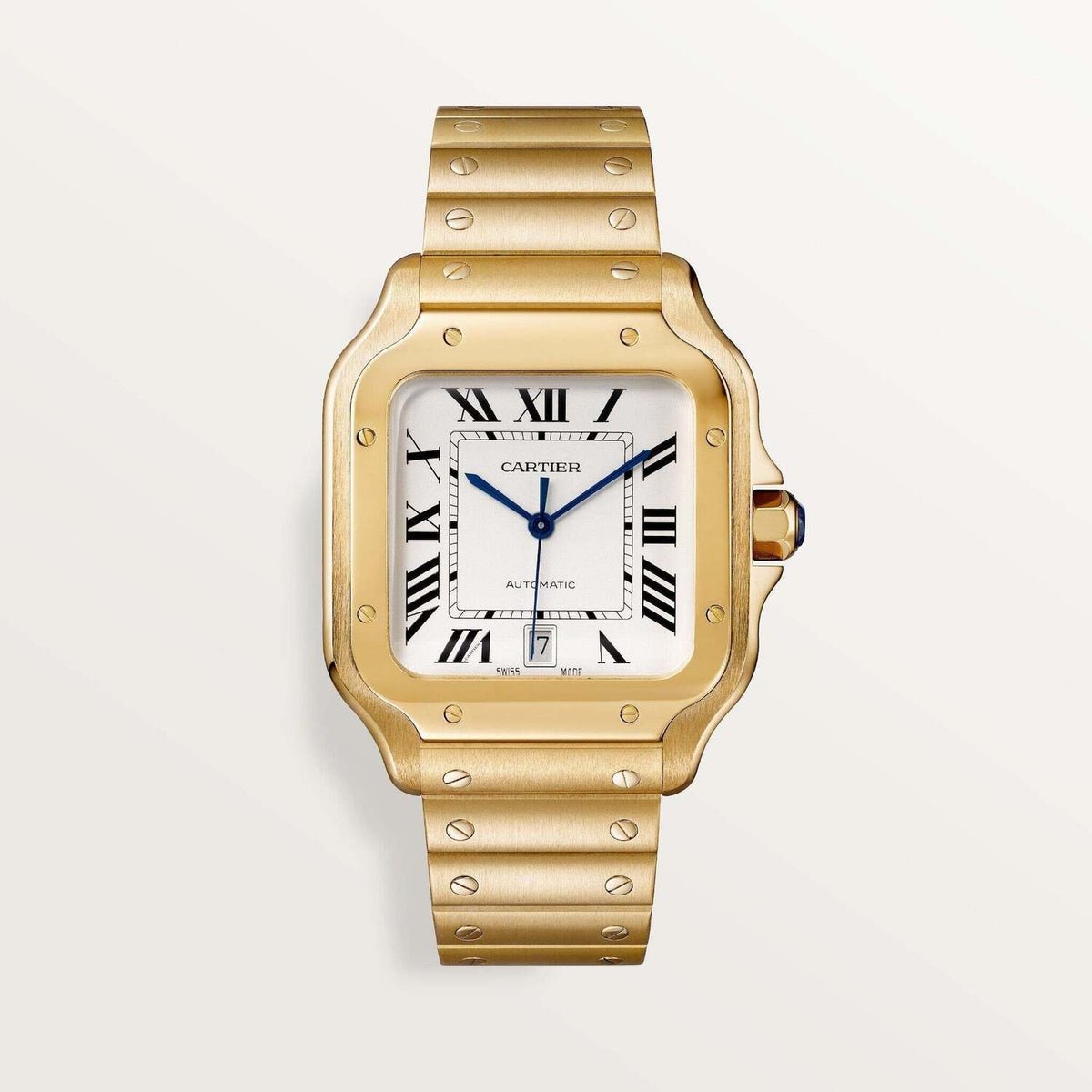 IMG-1855.jpg Cartier Santos de Cartier WGSA0029 39.8mm Silvered Opaline Dial With Yellow Gold Bracelet - Image 1