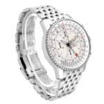 Breitling Navitimer World GMT A24322 Silver Dial Steel Mens Watch - Image 3