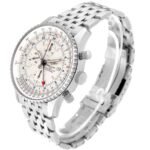 Breitling Navitimer World GMT A24322 Silver Dial Steel Mens Watch - Image 4