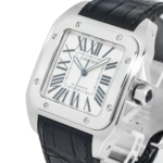 Cartier Santos XL Stainless Steel Automatic Watch – 38mm Leather Strap - Image 2