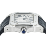 Cartier Santos XL Stainless Steel Automatic Watch – 38mm Leather Strap - Image 3
