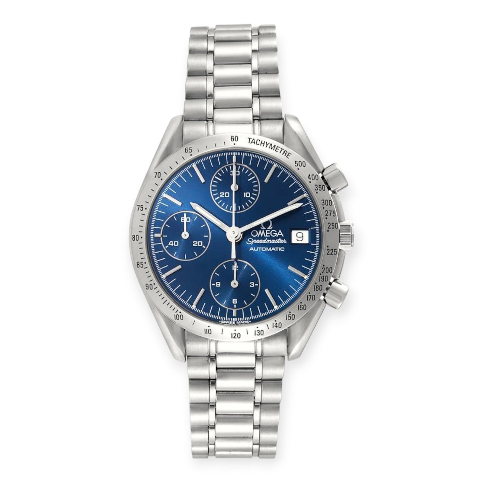 Pre-Owned-Omega-Speedmaster-3511_80_00-Date-Blue-Dial-Chronograph-Mens-Watch-JD-Watches-NY.jpg Omega Speedmaster 3511.80.00 Date Blue Dial Chronograph Mens Watch - Image 1