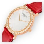 Patek Philippe Calatrava 5006 Rose Gold Silver Dial Diamond Mens Watch - Image 3