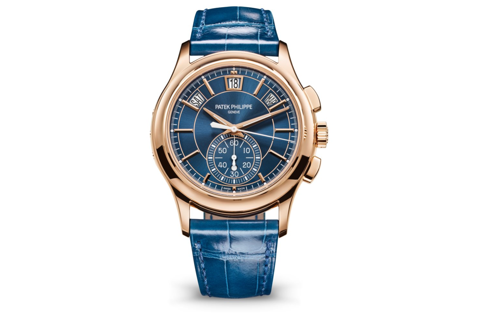 Pre-Owned-Patek-Philippe-Complications-5905R-010-Rose-Gold-with-Blue-Sunray-Dial-Alligator-Strap-JD-Watches-NY-scaled-1.png Patek Philippe Complications 5905R-010 – Rose Gold with Blue Sunray Dial & Alligator Strap - Image 1
