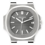 Patek Philippe Nautilus 18K White Gold Black Strap Mens Watch 5711 - Image 2