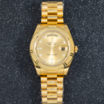 Rolex 18K Yellow Gold Day Date II with Champagne Baguette and Diamond - Image 5