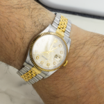 Rolex Datejust 36MM 16233 Stainless Steel and Yellow Gold Fluted Bezel Original Jubilee Diamond Dial - Image 2