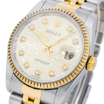 Rolex Datejust 36MM 16233 Stainless Steel and Yellow Gold Fluted Bezel Original Jubilee Diamond Dial - Image 3