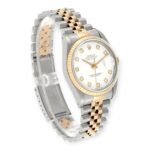 Rolex Datejust 36mm 16233  Steel Yellow Gold White Diamond Dial Mens Watch - Image 4