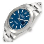 Rolex Datejust 41 Blue Dial Ref 126300 Smooth Bezel Steel Mens Watch - Image 3