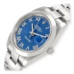 Rolex Datejust 41 Blue Roman Dial Ref 126300 Smooth Bezel Steel Mens Watch - Image 2