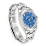 Rolex Datejust 41 Blue Roman Dial Ref 126300 Smooth Bezel Steel Mens Watch - Image 5