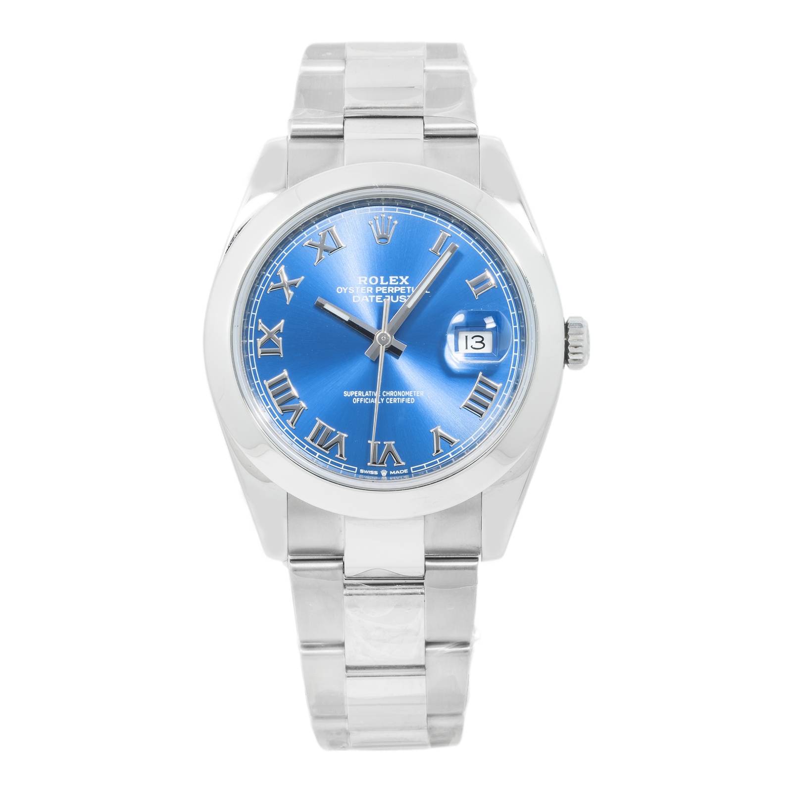 Pre-Owned-Rolex-Datejust-41-Blue-Roman-Dial-Ref-126300-Smooth-Bezel-Steel-Mens-Watch-JD-Watches-NY.png Rolex Datejust 41 Blue Roman Dial Ref 126300 Smooth Bezel Steel Mens Watch - Image 1