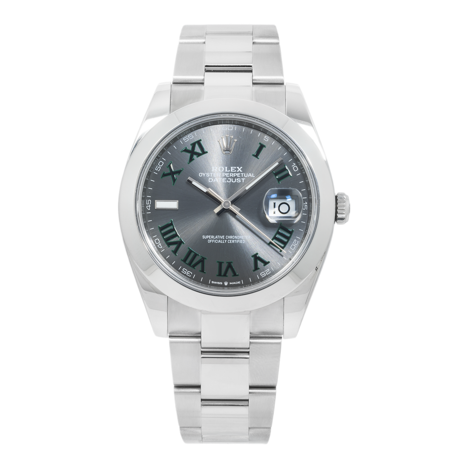 Pre-Owned-Rolex-Datejust-41-Grey-Green-Wimbledon-Dial-126300-Steel-Mens-Watch-JD-Watches-NY.png Rolex Datejust 41 Grey Green Wimbledon Dial 126300 Steel Mens Watch - Image 1