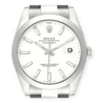 Rolex Datejust 41 White Dial 126300 Smooth Bezel  Steel Mens Watch - Image 2