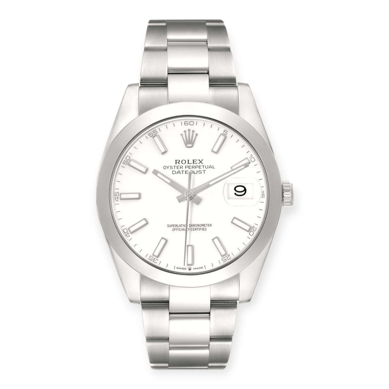 Pre-Owned-Rolex-Datejust-41-White-Dial-126300-Smooth-Bezel-Steel-Mens-Watch-JD-Watches-NY.jpg Rolex Datejust 41 White Dial 126300 Smooth Bezel Steel Mens Watch - Image 1