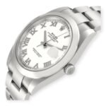 Rolex Datejust 41 White Roman Dial 126300 Smooth Bezel  Steel Mens Watch - Image 2