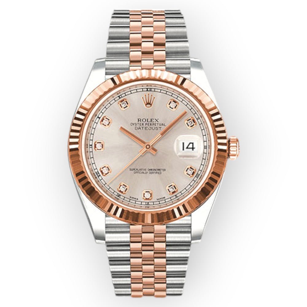Pre-Owned-Rolex-Datejust-II-126331-41mm-Sundust-Diamond-Dial-Two-Tone-Jubilee-JD-Watches-NY.jpg Rolex Datejust II 126331 41mm Sundust Diamond Dial Two Tone Jubilee - Image 1