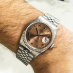 Rolex Datejust Stainless Steel 36mm with Engine Turned Bezel 16220 and Jubilee Bracelet - Image 6