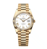 Rolex Day Date 40 President White Roman Dial