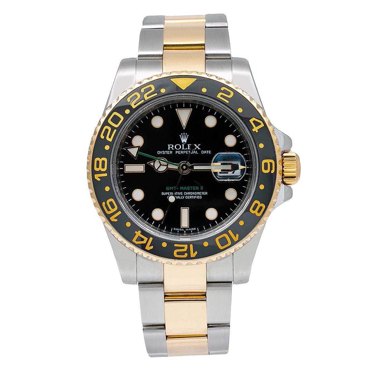 Pre-Owned-Rolex-GMT-Master-II-116713-40MM-Black-Dial-With-Two-Tone-Oyster-Bracelet-JD-Watches-NY.jpg Rolex GMT-Master II 116713 40MM Black Dial With Two Tone Oyster Bracelet - Image 1