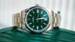 Rolex Oyster Perpetual 124300-0005 – Green Dial with Smooth Bezel and Stainless Steel Oyster Bracelet - Image 3