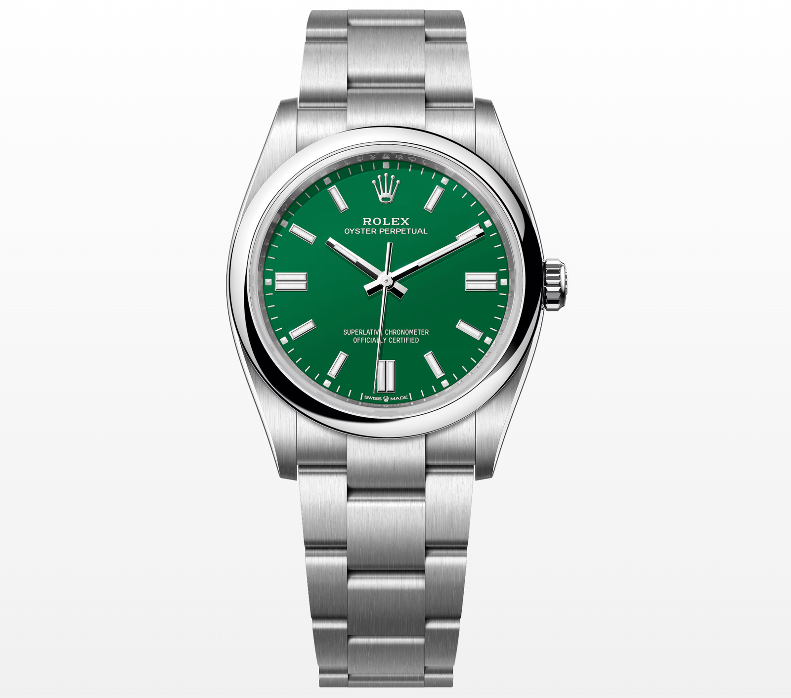 Pre-Owned-Rolex-Oyster-Perpetual-36mm-Stainless-Steel-Green-Dial-Ref_-126000-JD-Watches-NY.png Rolex Oyster Perpetual 36mm Stainless Steel & Green Dial – Ref. 126000 - Image 1