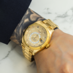 Rolex Sky-Dweller 326938 42mm 18k Yellow Gold Champagne Dial Oyster Bracelet Men’s Watch (Years 2010 to 2015) - 图片 6