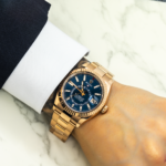Rolex Sky Dweller Rose Gold with Blue Index Dial Oyster Bracelet 336935 - Image 6