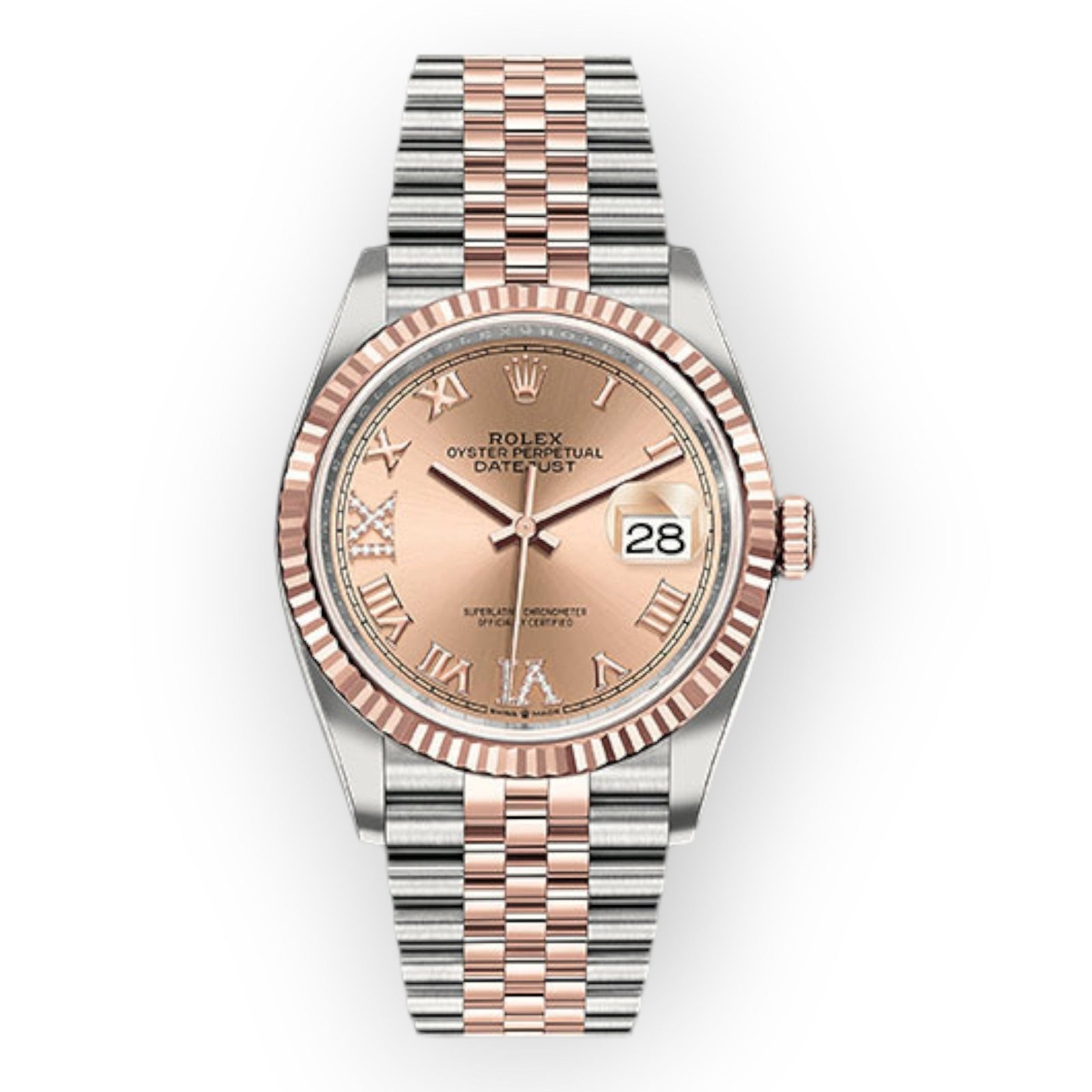 Pre-Owned-Rolex-Steel-and-Everose-Rolesor-Datejust-36-Watch-126231-Rose-Roman-Dial-Jubilee-Bracelet-JD-Watches-NY.jpg Rolex Steel and Everose Rolesor Datejust 36 Watch 126231 Rose Roman Dial - Jubilee Bracelet - Image 1