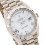 Rolex White Gold Day-Date 40 Watch White Roman Dial - President Bracelet 228239 - Image 2