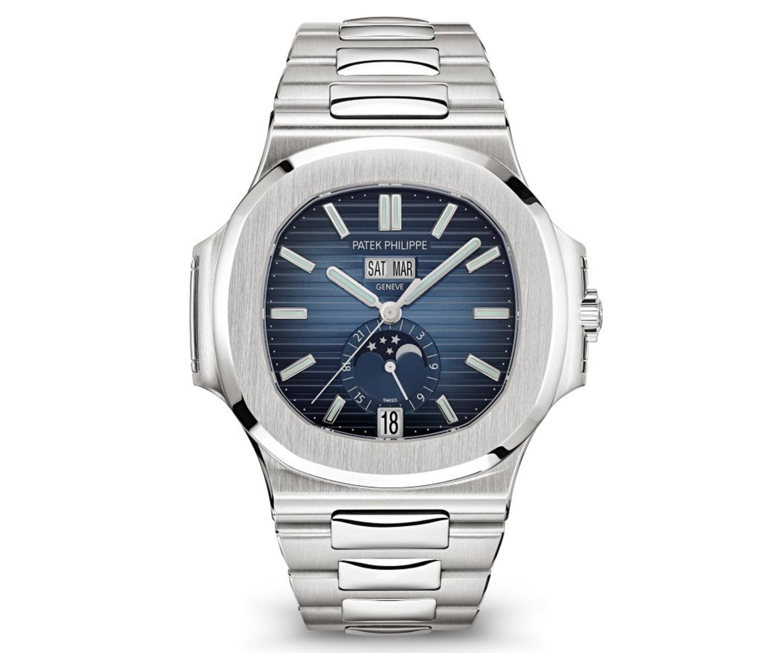 Screenshot2025-09-15at4.37.33PM.png Patek Philippe Nautilus Annual Calendar Moon Phases – Ref. 5726/1A-014 | 40.5mm Blue Dial with Stainless Steel Bracelet - Image 1