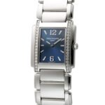 25mm Steel Diamond Bezel On Blue Arabic Dial Quartz
