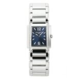 25mm Steel Diamond Bezel On Blue Arabic Dial Quartz - Image 2