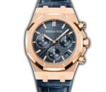 41mm Chronograph 18k Rose Gold Blue Dial On Leather - Image 2
