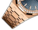 34mm 18k Rose Gold Diamond Bezel Blue Dial Automatic - Image 4