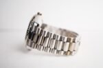 Rolex Day-Date 41mm White Gold Silver Diamond Dial & Fluted Bezel Oyster Bracelet 218239 - Image 5