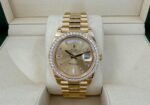 Rolex Day-Date 40 Yellow Gold Champagne Diamond Dial & Diamond Bezel President Bracelet 228348RBR - - Image 2