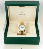 Rolex Day-Date 40 Yellow Gold White Roman Dial & Fluted Bezel President Bracelet 228238 - - Image 3