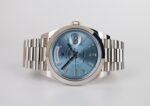 Rolex Day-Date 40 Platinum Ice Blue Diamond Dial & Smooth Bezel President Bracelet 228206 - - Image 4