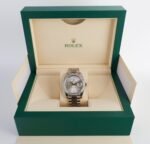 Rolex White Gold Day-Date 40 Watch - White Gold Bezel - Silver Baguette Diamond Dial - President Bracelet - 228349RBR sbdp - Image 3
